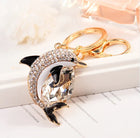 Llavero con Peluche de Tortuga Marina - Cristal Rhinestone y Metal, Diseño Marino para Bolso y Llave