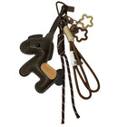 Llavero con Peluche de Caballo de Diseño Vintage - Llavero de Cuero PU Premium