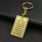 Private Key de tu Llavero Islámico de Acero Inoxidable Dorado - Colgante Corán para Mujer y Hombre