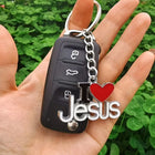 Llavero para Bolso Corazón Religioso I Love Jesus - Colgante de Aleación, Regalo de Fe Cristiana