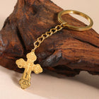 Llavero para Bolso Cruz Ortodoxa Rusa - Charm Elegante y Premium en Acero Inoxidable