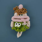 Llaveros Originales para Regalo - Funny Sausage Mouth Girl Crochet Keychain Personalizado