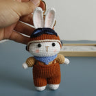 Llavero con Peluche de Conejo Champiñón a Crochet - Labubu Llavero Precio, Llaveros con Peluches Art
