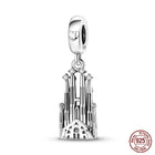 Llaveros Charms de Plata 925: Torre Eiffel, Coliseo, Arco del Triunfo - Luminosos y Elegantes