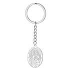 Llavero para Bolso de Acero Inoxidable con Medalla de San Judas Tadeo - Regalo Inspirador para Hombr