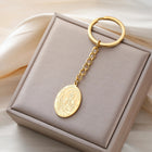 Llavero para Bolso de Acero Inoxidable con Medalla de San Judas Tadeo - Regalo Inspirador para Hombr