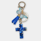 Bag Charm Cruz Mariposa Cristiano Llavero Resina Premium para Bolso Mochila