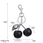 Llavero para Bolso Cereza Roja - Colgante de Frutas de Verano, Accesorio Elegante para Mujer