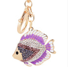 Llavero con Peluche de Tortuga Marina - Cristal Rhinestone y Metal, Diseño Marino para Bolso y Llave