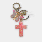 Bag Charm Cruz Mariposa Cristiano Llavero Resina Premium para Bolso Mochila