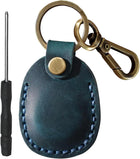 Llavero con AirTag de Cuero Genuino - Funda Protectora para Mascotas, Equipaje y Bolsos