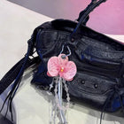 Llaveros Personalizados con Orquídea Mariposa y Borla - Llavero de Flor Púrpura