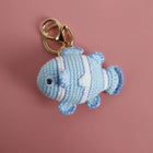 Llavero con foto personalizado - Pez de Oro Tejido a Mano, Llavero Creativo de Ganchillo, Accesorio