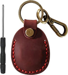 Llavero con AirTag de Cuero Genuino - Funda Protectora para Mascotas, Equipaje y Bolsos