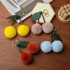 Llaveros Originales para Coche - Conejo Oso Nutria Pompom de Cereza Multicolor - Llavero Coche Premi
