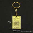 Private Key de tu Llavero Islámico de Acero Inoxidable Dorado - Colgante Corán para Mujer y Hombre
