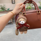 Llavero Coche de Peluche Oso Teddy Mocha - Llavero para Coches Elegante y Tierno