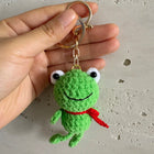 Llavero a Crochet Paso a Paso - Rana Verde Hecho a Mano Amigurumi, Accesorio Ecológico para Mochila,