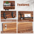 Private Key de tu Llavero - Organizador de Pared Premium con 5 Ganchos de Madera