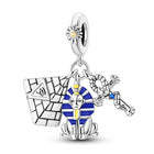 Llaveros Charms de Plata 925: Torre Eiffel, Coliseo, Arco del Triunfo - Luminosos y Elegantes