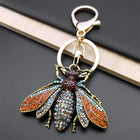 Llaveros Bonitos para Mujer - Colgante Abeja Vintage Cristal y Rhinestone, Llavero Elegante para Bol
