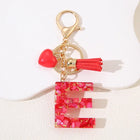 Llavero con Foto Personalizado: Inicial A-Z con Borla para Mujer, Regalo San Valentín