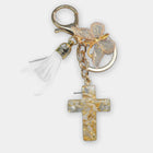 Bag Charm Cruz Mariposa Cristiano Llavero Resina Premium para Bolso Mochila