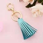 Llavero de Cuero Corto con Borla - Keychain Premium para Bolso, Mochila y Regalo