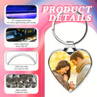 Llavero con Foto Personalizado - Corazón Personalizable con Texto y Foto, Regalo Único para Él o Ell
