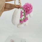 Llavero con Peluche de Conejo Tejido a Mano - Labubu Llavero Precio Premium, Llaveros con Peluches S