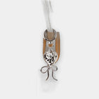 Bag Charm Coquette Aesthetic Llavero para Bolso con Colgante Corazón Plateado y Peine Acetato