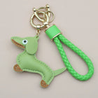 Llavero con Foto Personalizado - Sausage Dog PU Leather Colgante para Llaves, Regalo Original para H