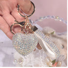 Llavero a Crochet para Hombre Corazón Multicolor Strass Aleación Premium Bolso Mujer