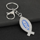 Bag Charm Llavero Religioso Premium - Símbolo de Jesús en 3 Colores con Cristal