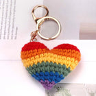Bag Charm Premium: Llavero Trébol de 4 Hojas y Corazón Tejido - Accesorio Creativo para Bolsos