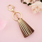 Llavero de Cuero Corto con Borla - Keychain Premium para Bolso, Mochila y Regalo
