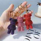Llaveros Originales para Coche - Osito Teddy con Diamantes de Peluche Coreano Kawaii