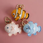 Llavero con foto personalizado - Pez de Oro Tejido a Mano, Llavero Creativo de Ganchillo, Accesorio