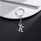 Llaveros Originales para Coche - Corona DIY A-Z Letras Colgante Acero Inoxidable Personalizado Regal