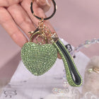 Llavero a Crochet para Hombre Corazón Multicolor Strass Aleación Premium Bolso Mujer