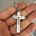 Llavero para Bolso Cruz de Jesús Metal Premium - Regalo Fiel Cristiano