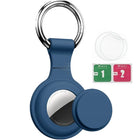Llavero con AirTag de Cuero Genuino - Funda Protectora para Mascotas, Equipaje y Bolsos