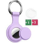 Llavero con AirTag de Cuero Genuino - Funda Protectora para Mascotas, Equipaje y Bolsos