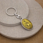 Llavero para Bolso Virgen de Guadalupe - 5cm Medalla Oval Inspiracional con Mosquetón, Regalo Religi