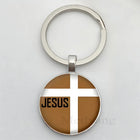 Llavero Coche I Love Jesus - Diseño Religioso con Vidrio Cabujón, Llavero para Coches Premium, Regal