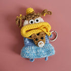Llaveros Originales para Regalo - Funny Sausage Mouth Girl Crochet Keychain Personalizado