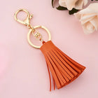 Llavero de Cuero Corto con Borla - Keychain Premium para Bolso, Mochila y Regalo