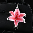 Llavero de Flores Orquídea y Lirio Artesanal - Keychain Premium para Decoración de Bolsos