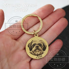 Llavero con Foto Personalizado de Mascota - Colgante Redondo de Acero Inoxidable, Regalo Emocional p