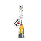 Llaveros Charms de Plata 925: Torre Eiffel, Coliseo, Arco del Triunfo - Luminosos y Elegantes